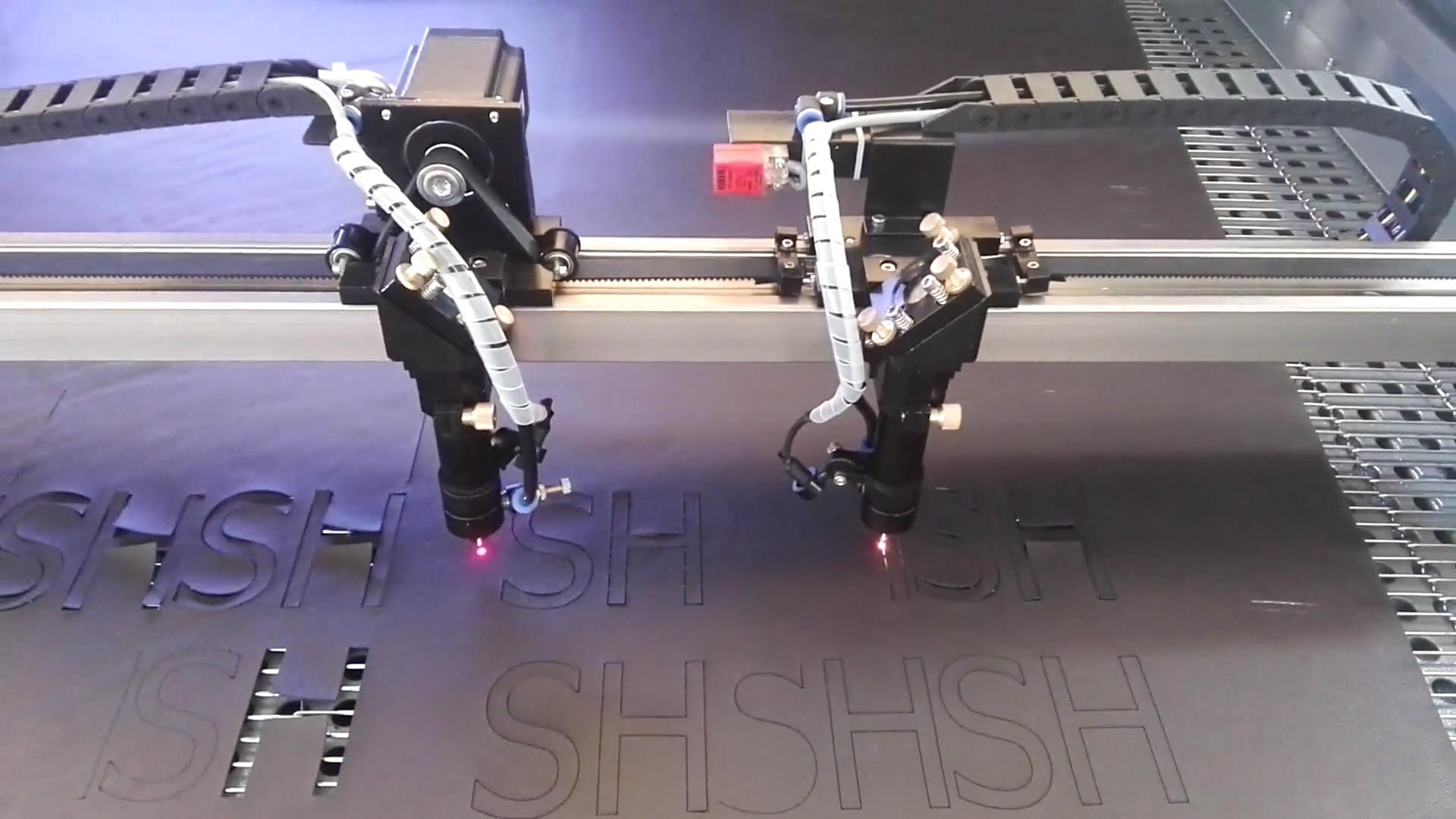 SH-G1815 激光下料機(jī)皮革切割視頻